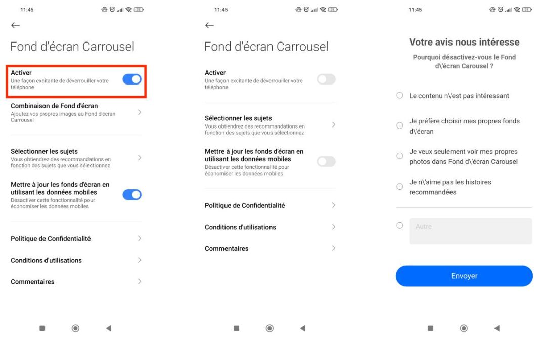 Désactivez le fond d’écran carousel sur votre Redmi en 30 s