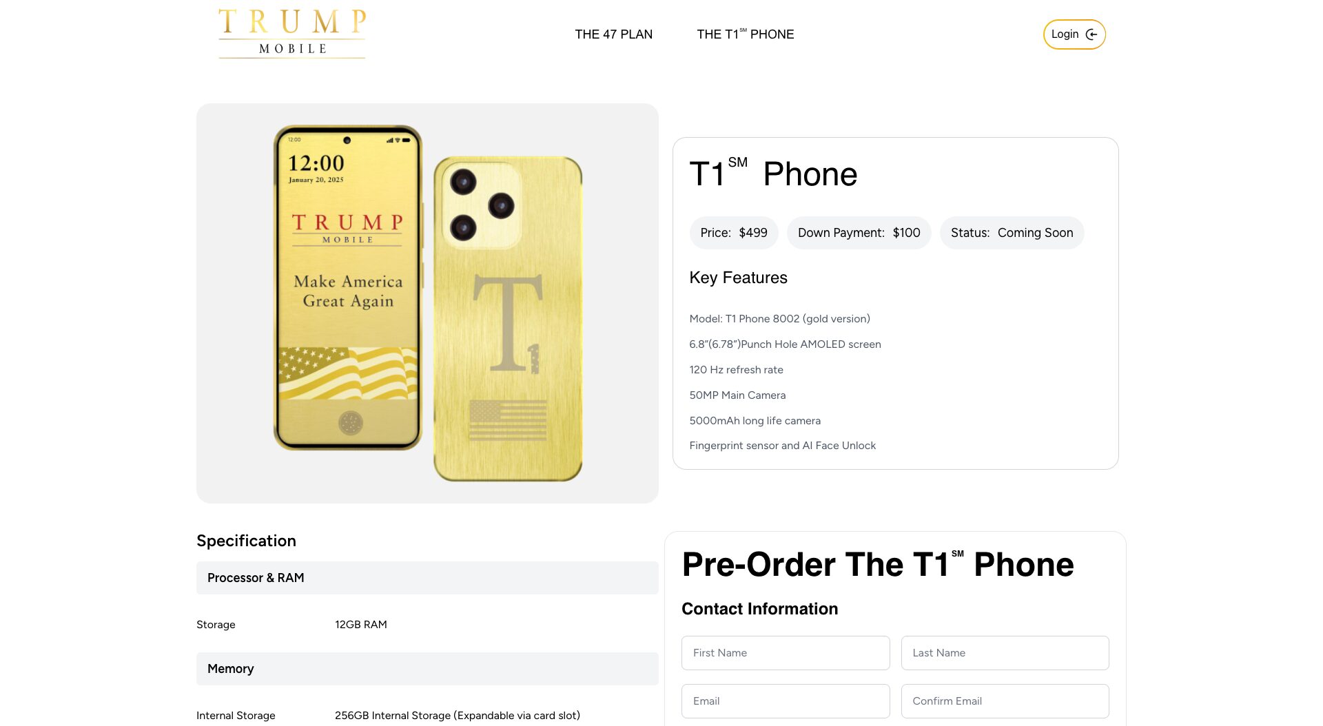 donald trump annonce le lancement d'un nouveau smartphone révolutionnaire, mêlant technologie avancée et design exclusif.