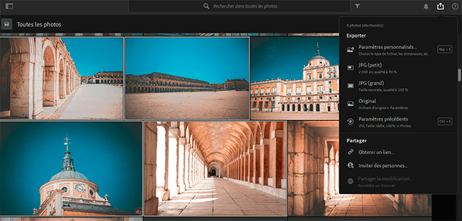Lightroom Export Web : réglages pour photos nettes et légères